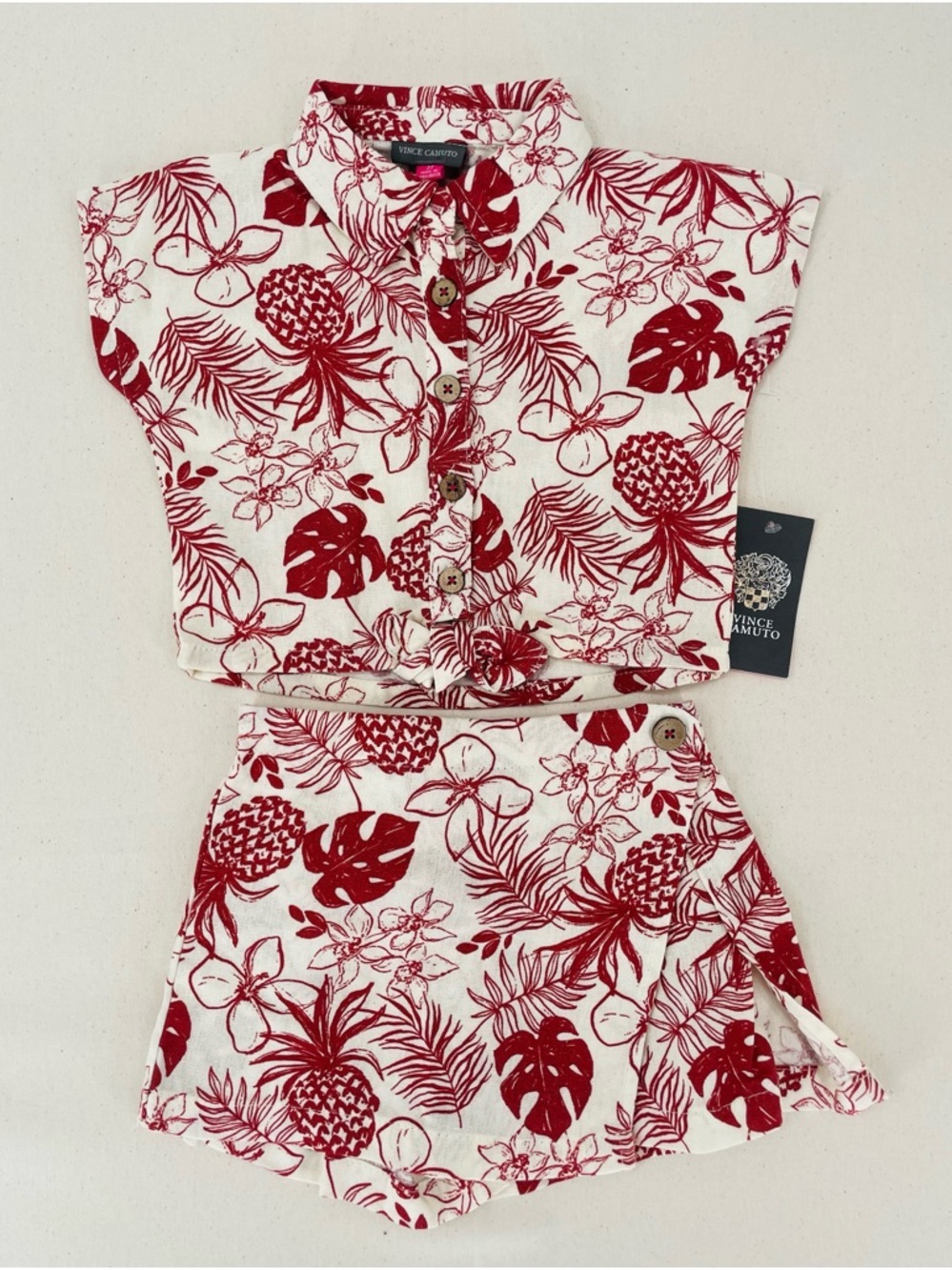 Vince Camuto tropical two piece set